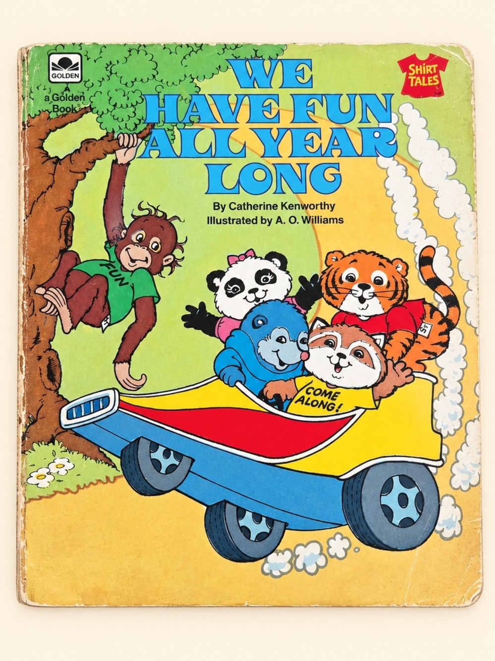 Vintage 1983 Shirt Tales We Have Fun All Year Long Golden Board Book Hallmark